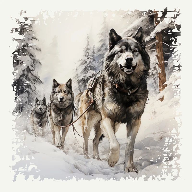 Sled dogs are very persistent