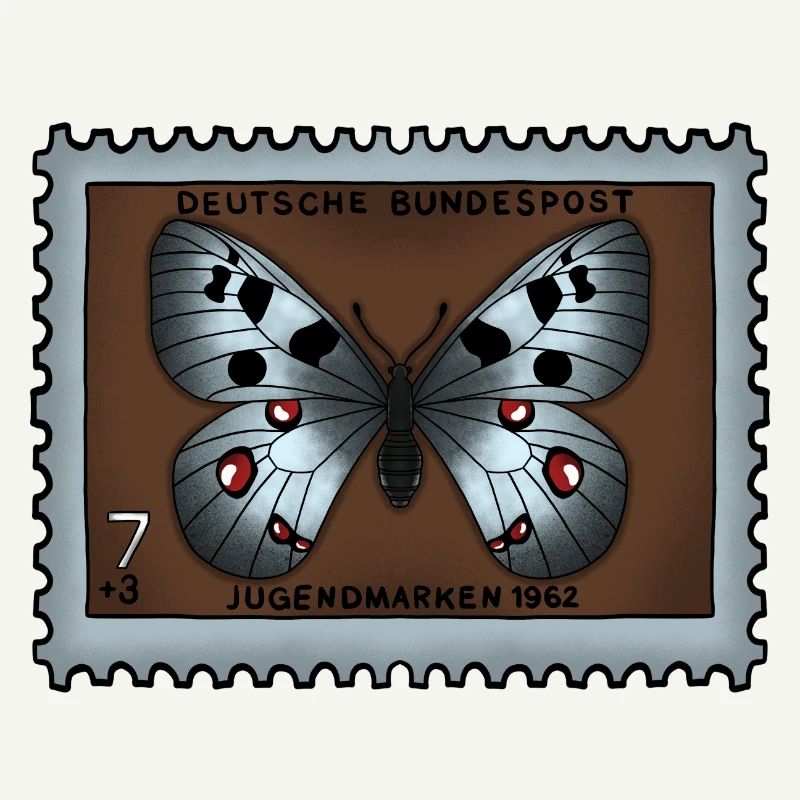 Timbre-poste papillon