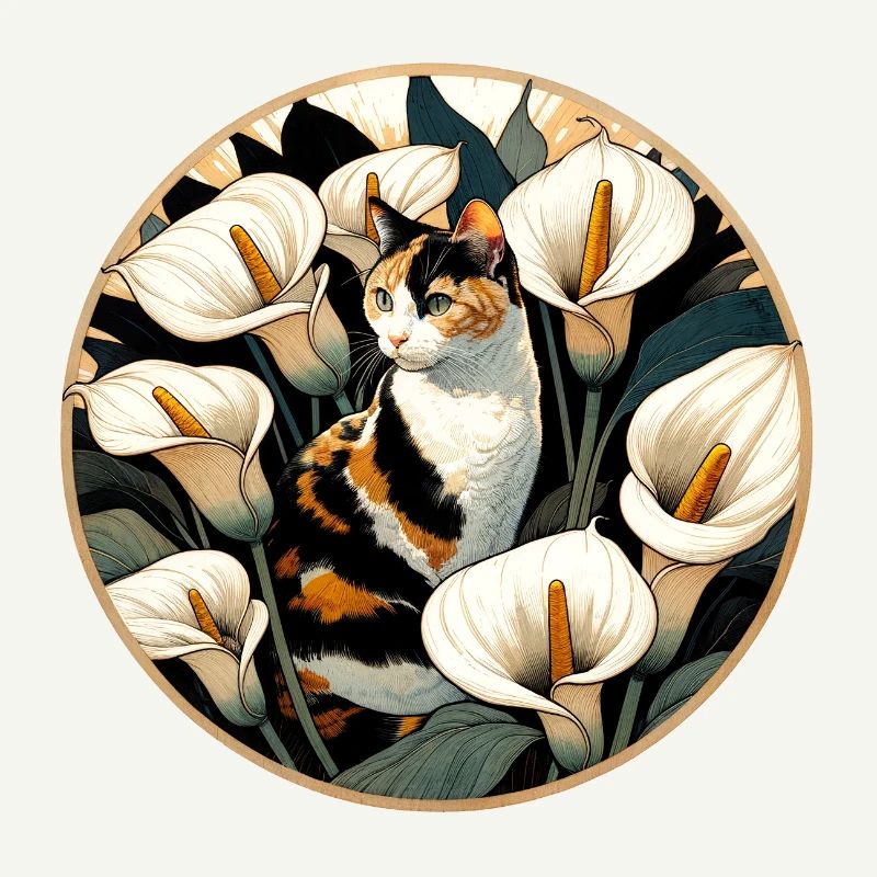 Calla Lily Calico Cat