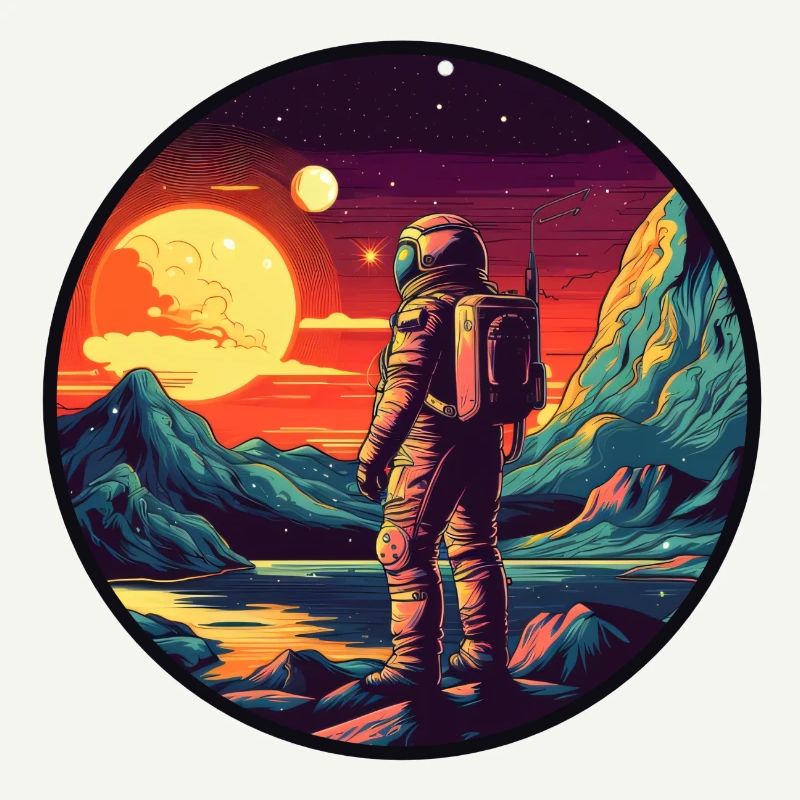 Astronaute sur une planète extraterrestre