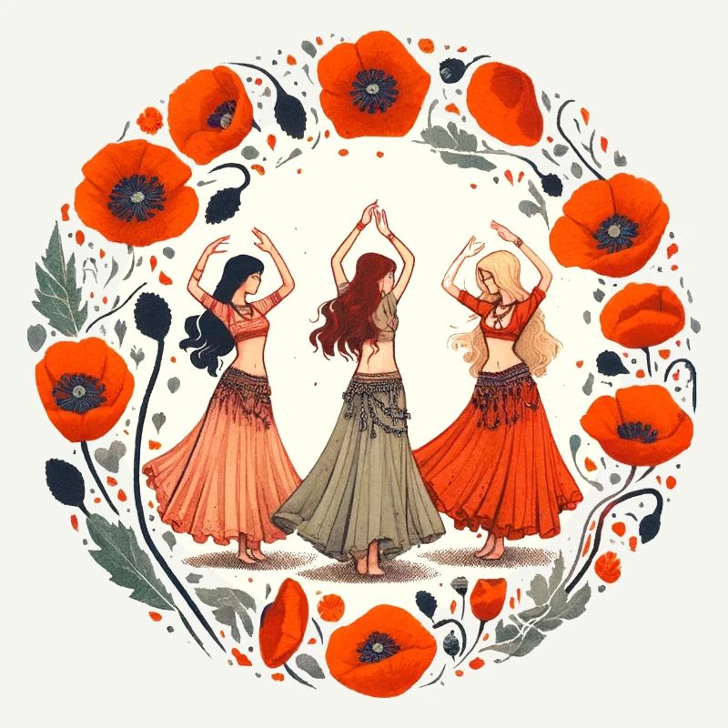 Danseuses du ventre coquelicot
