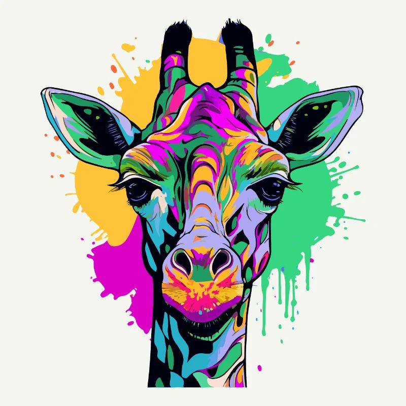 Girafe colorée