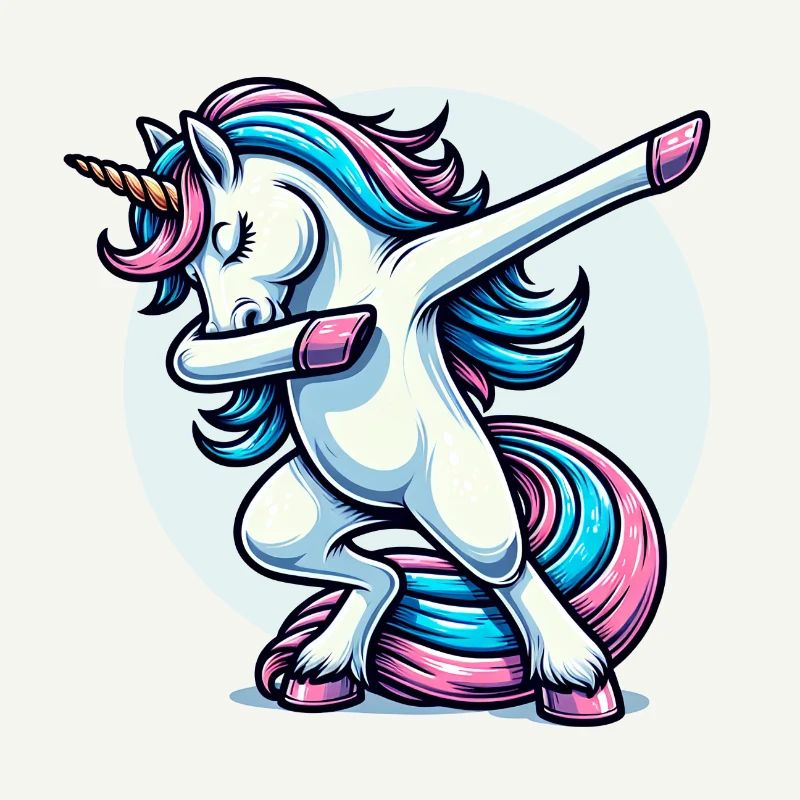 Unicorn Dabbing Einhorn