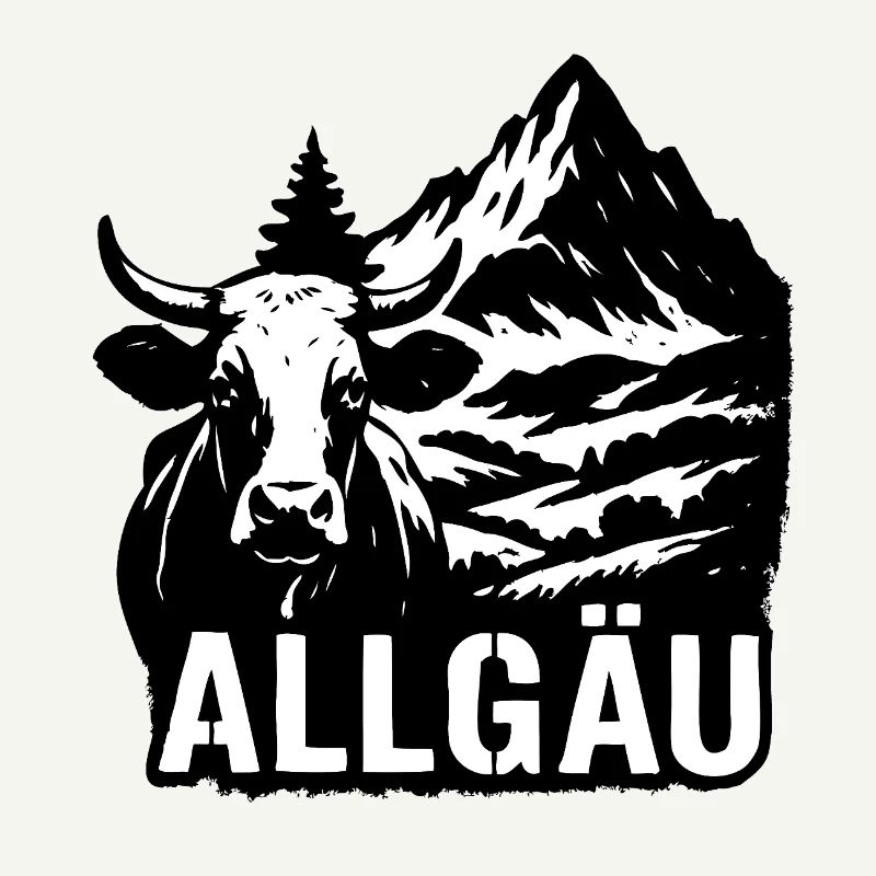 Allgauer Berge mit Kuh