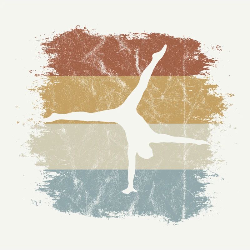 Retro Vintage Style Handstand Einarm Akrobatik