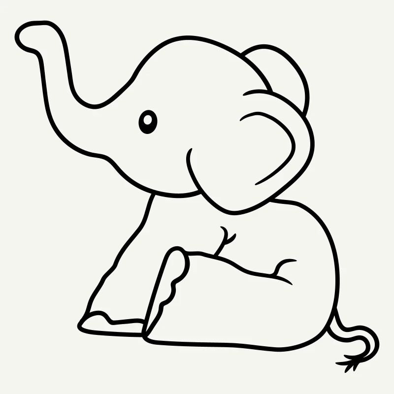petit éléphant assis clip bébé bébé veau doux