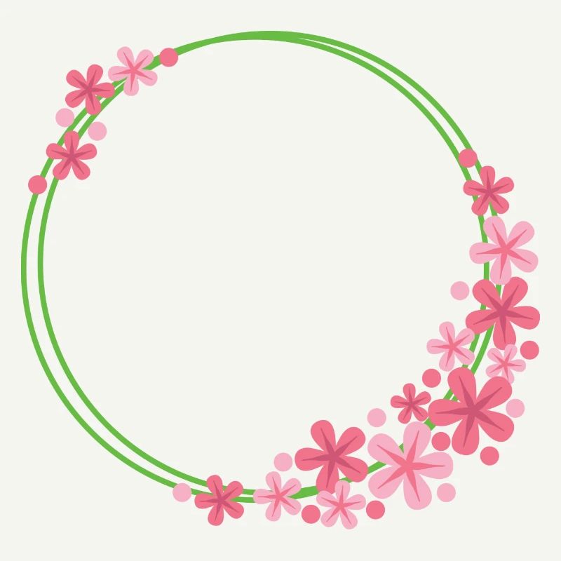 Blumen Rahmen Rund