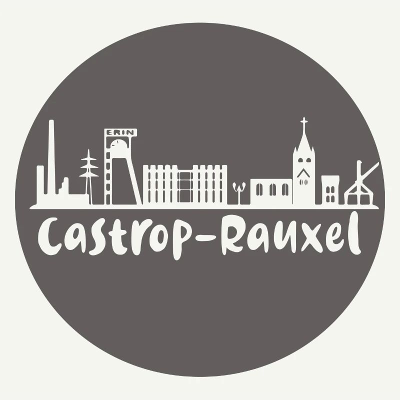 castrop-rauxel, skyline,kreis, scherenschnitt,grau