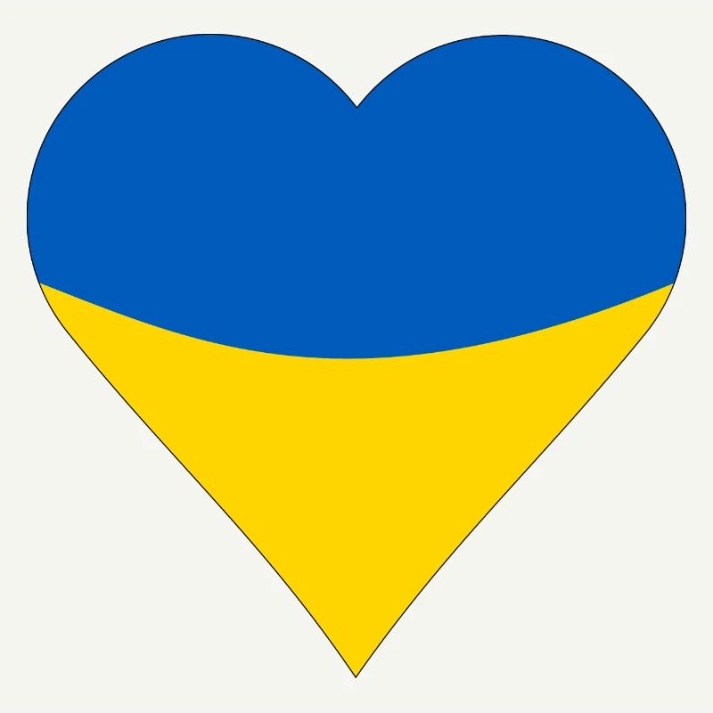 Flagge der Ukraine, ich bin mit der Ukraine
