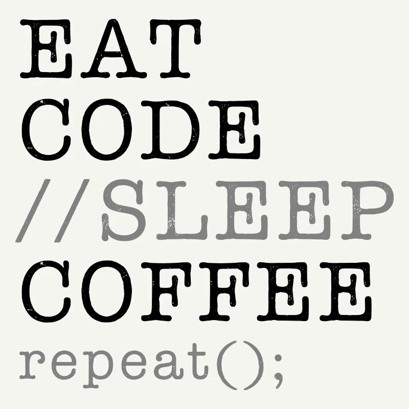 Informatik Python Programmierer essen Code Schlaf