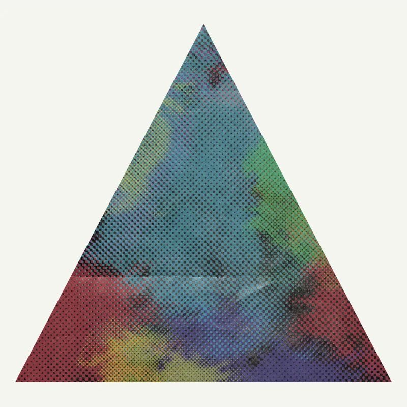 Triangle avec une structure colorée bande dessinée