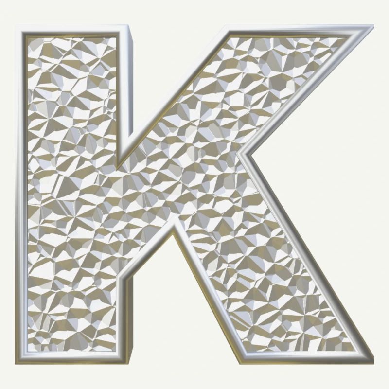 K, letter, letter K, initial, initial K, monogram,