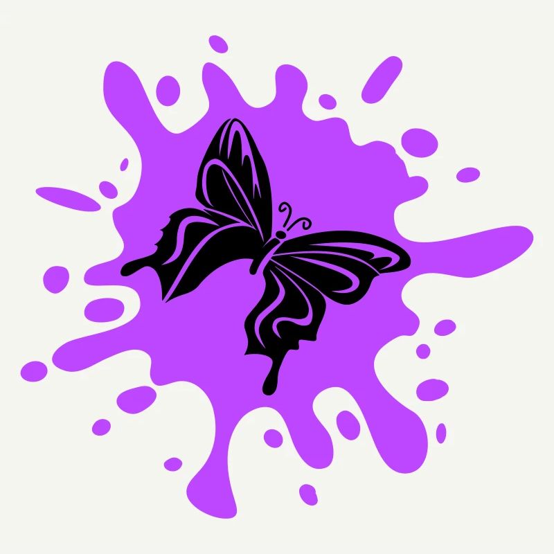 Papillon éclaboussure de couleur