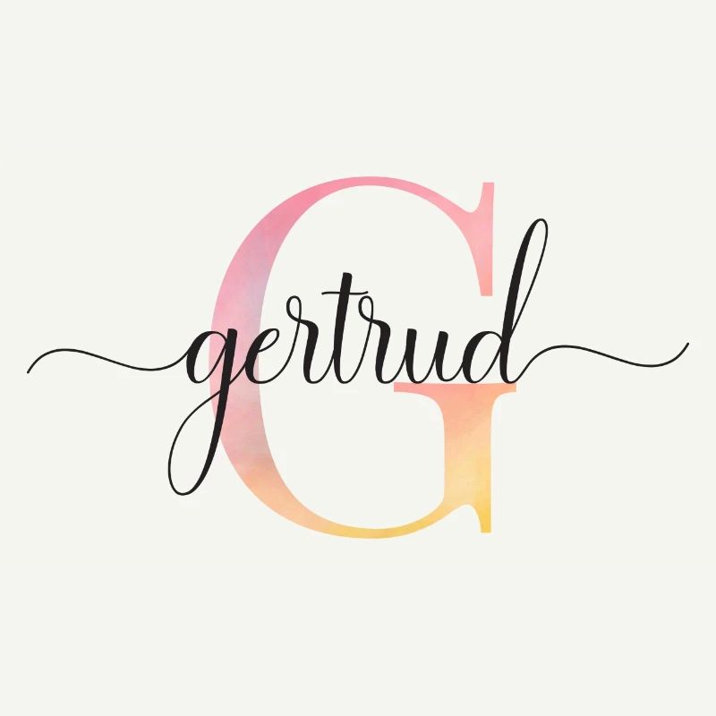 G| Monogramm | Name | Gertrud |Watercolor