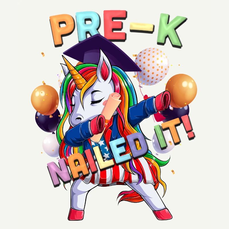 Dab une licorne devant K diplômé de la classe 2