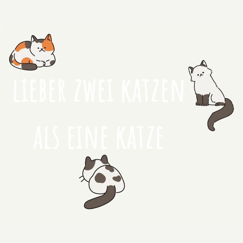 Lieber zwei Katzen als eine Katze,katze