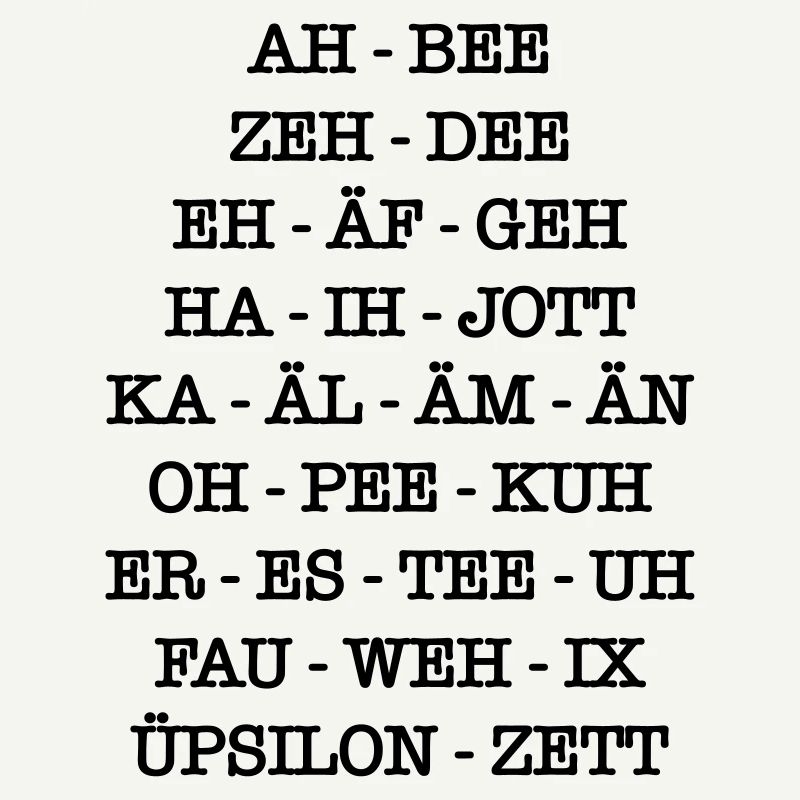 Alphabet - Erstklässler (Geschenkidee)