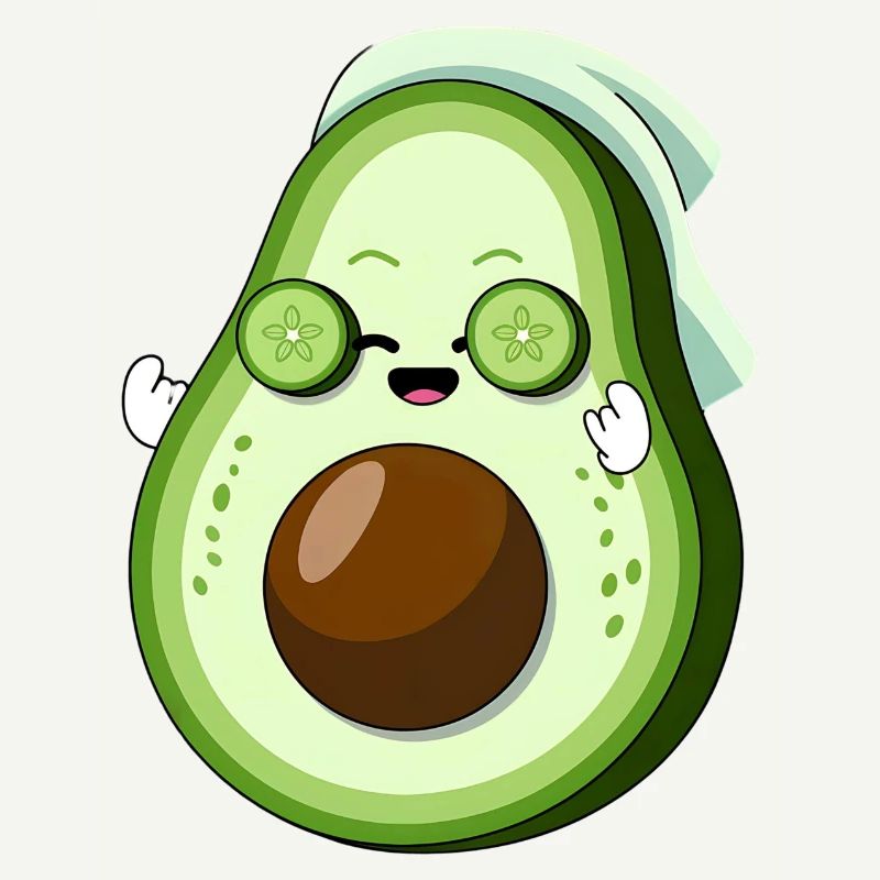 Journée au spa à l’avocat avec tranches de concombre