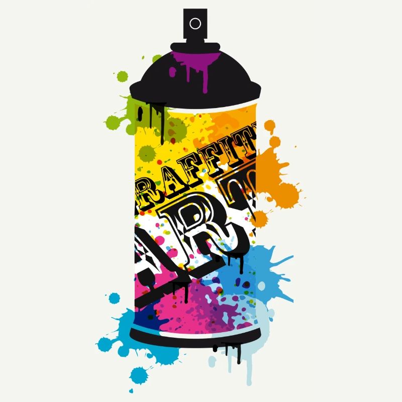 A spray can in graffiti style