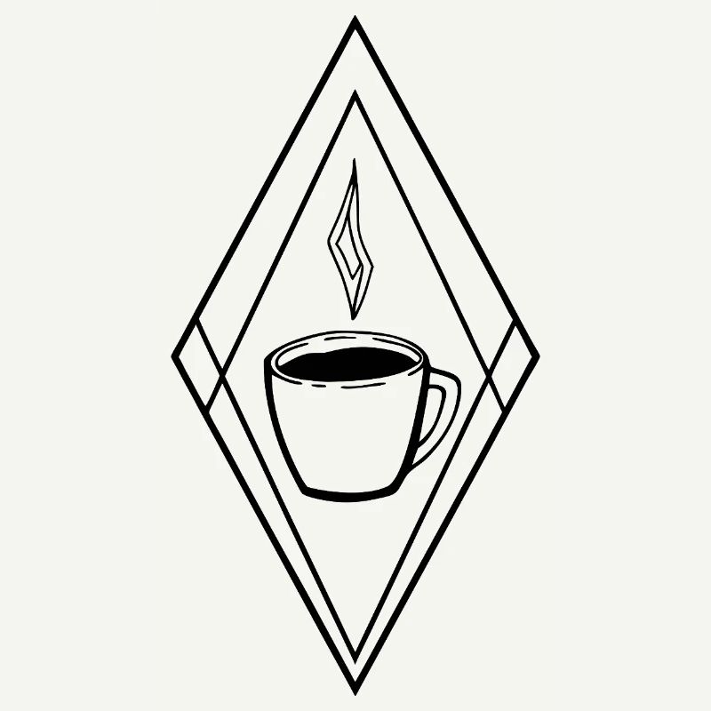 Tasse à café avec graphisme minimaliste