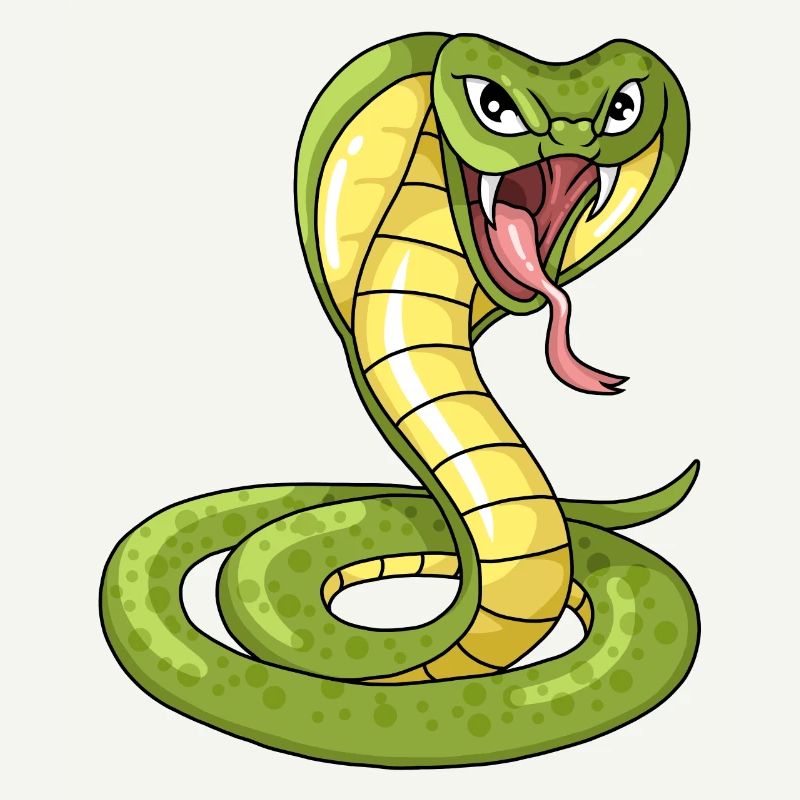 Aggressive Snake Cobra Illustration