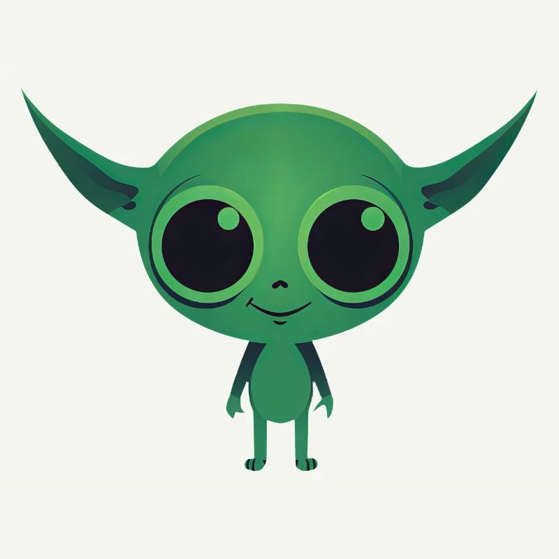 Mignon extraterrestre vert