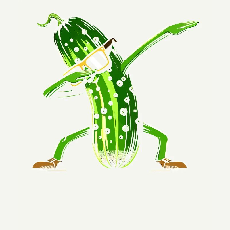 Drôle de concombre dabbing cornichon concombre amateur de concombre