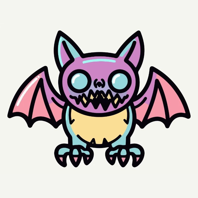 Fledermaus Halloween Comic Lustig