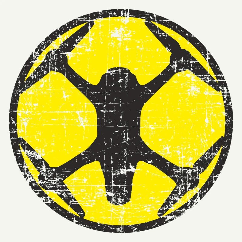 Racing Drone as here I come around grunge shield