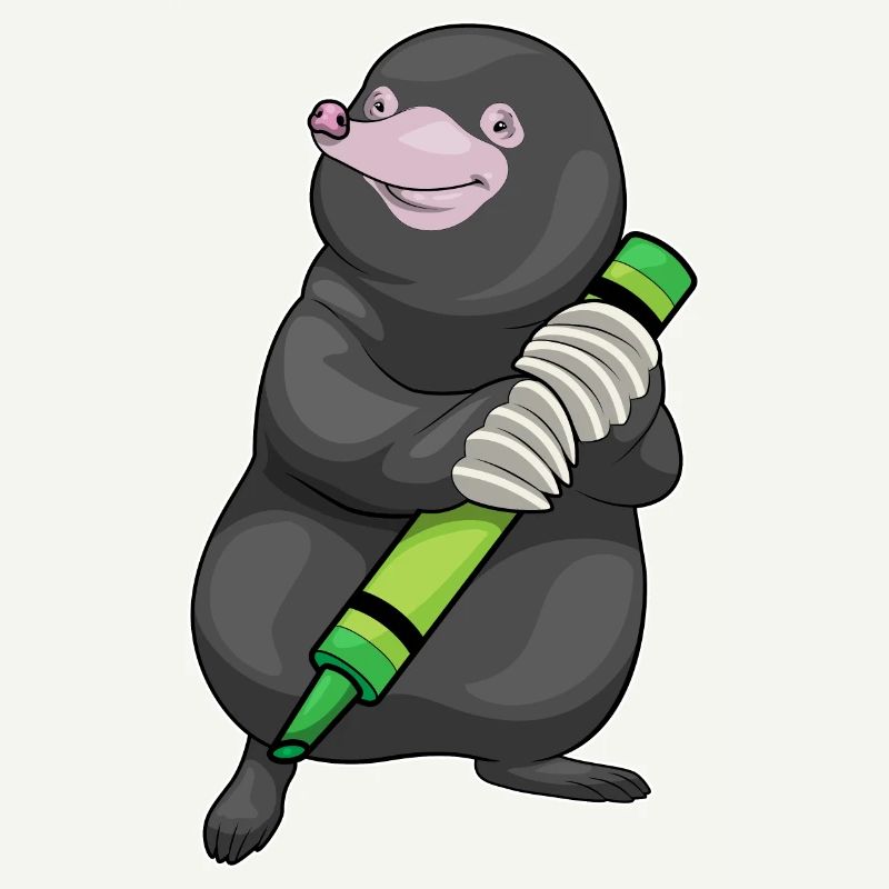 Mole Pupil Crayon School