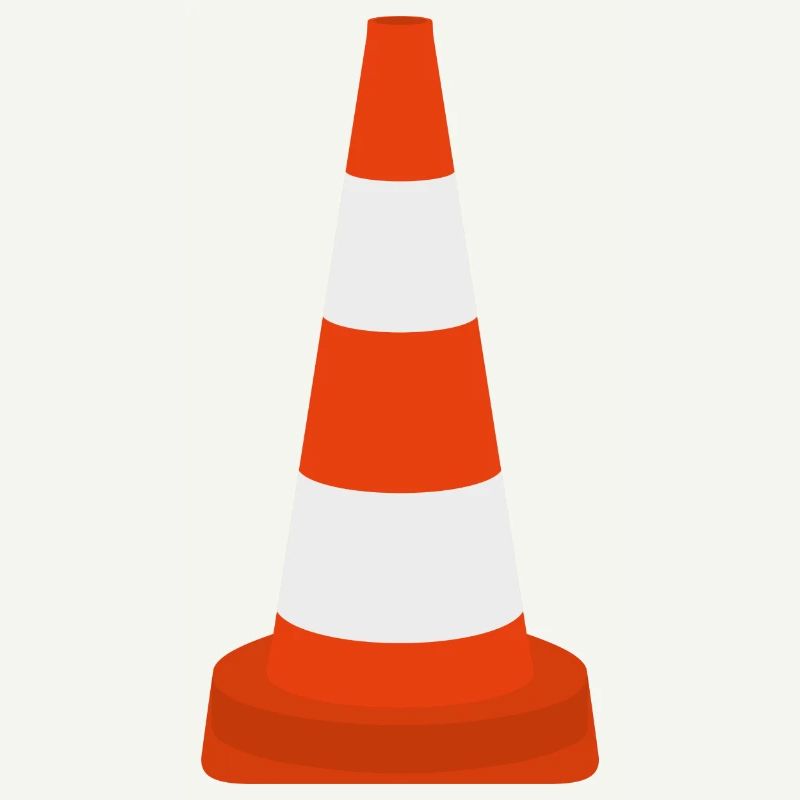 Cône de cône de trafic de pylônes Cône d’avertissement Cône icône de cône