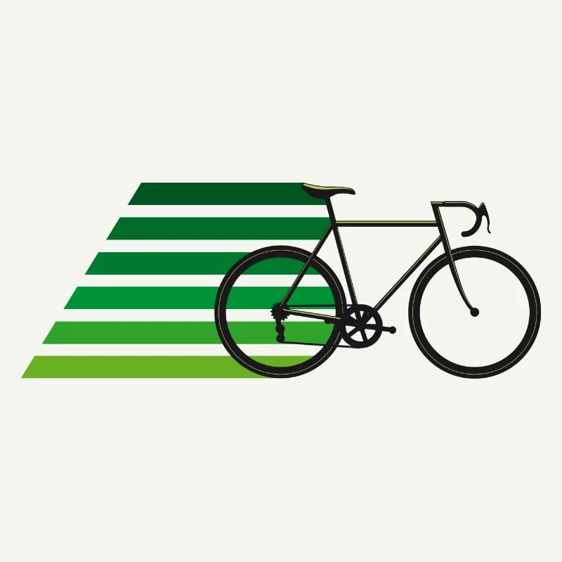 Vélo à rayures vertes