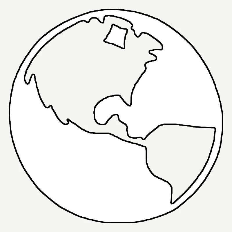 Silhouette du globe terrestre