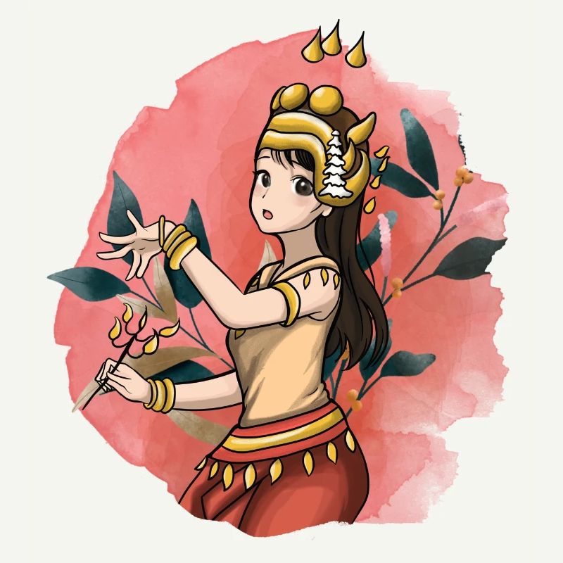 Cambodia Tradition Dance Khmer Apsara I Gift