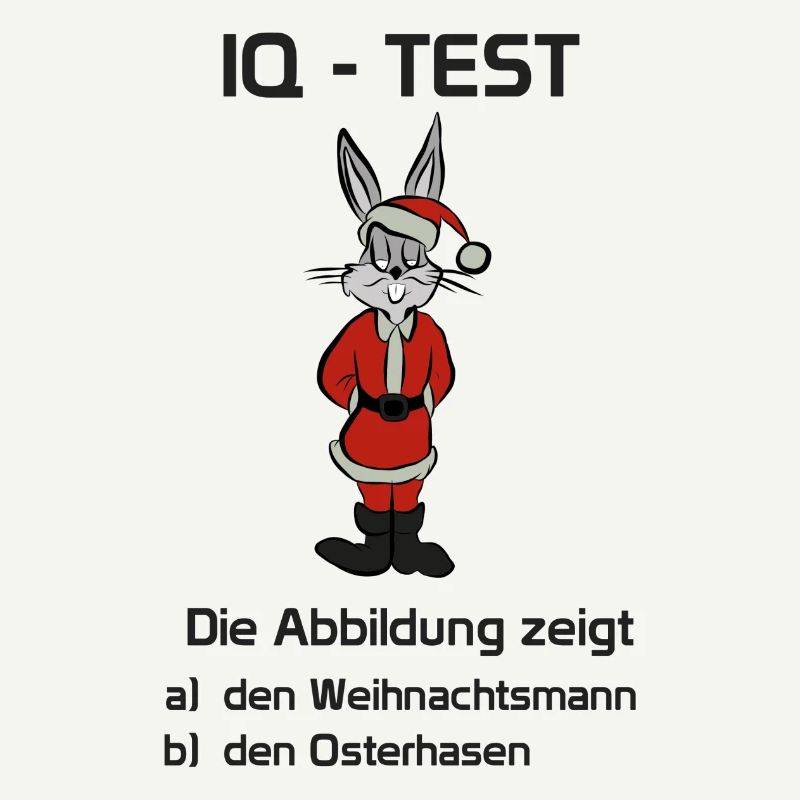 Osterhase Weihnachtsmann iQ Test Design