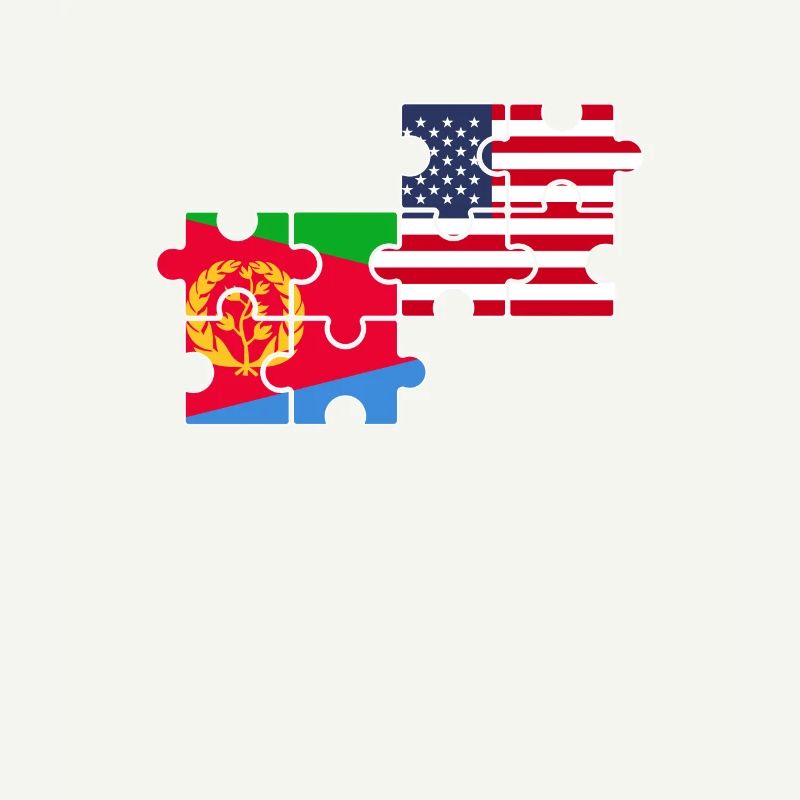 Érythrée, États-Unis, Drapeau, Américain, Érythréen