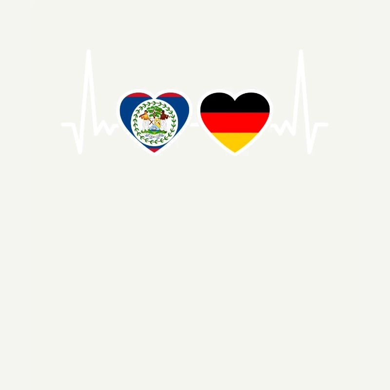 Belize Germany Heartbeat Flag Belizer