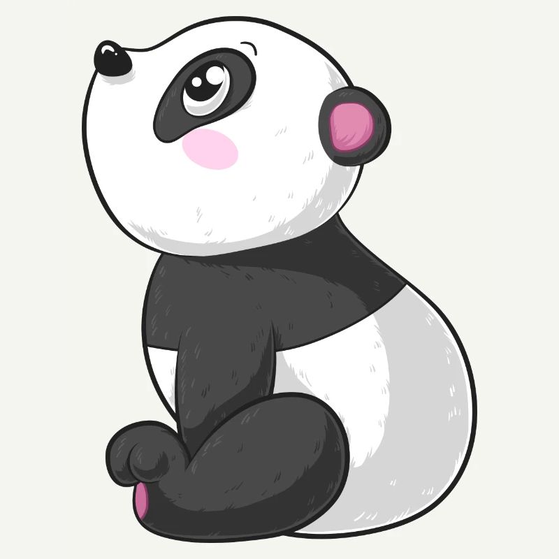 Träumender Comic Panda