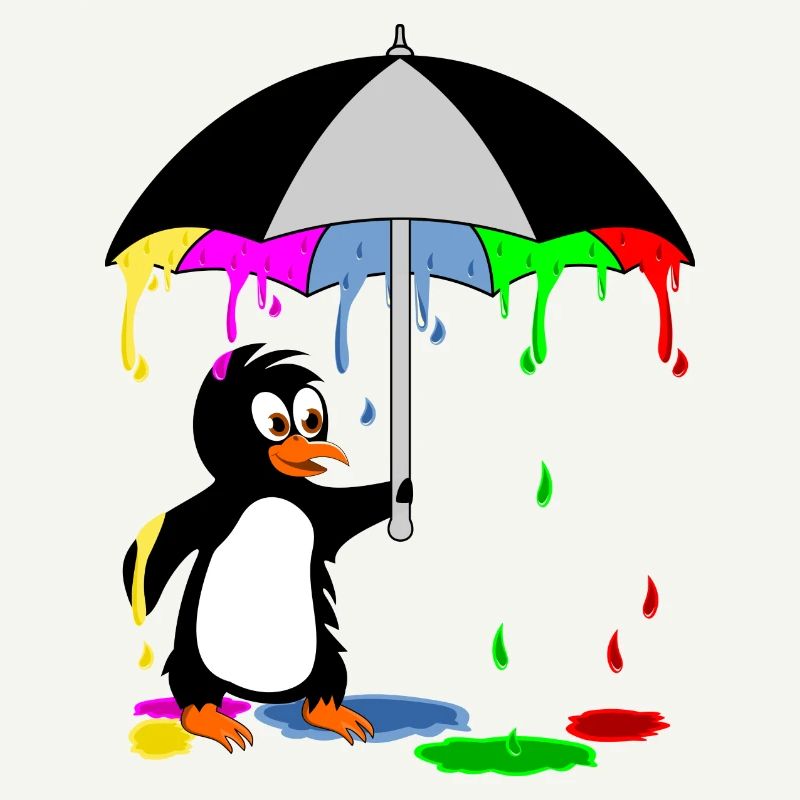 Bunter Pinguin
