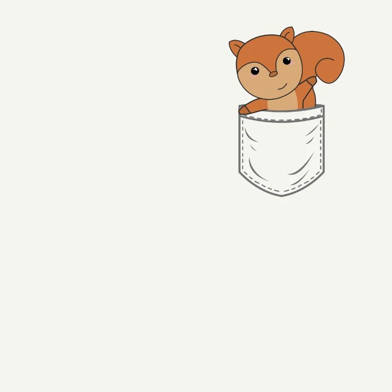 Eichhörnchen in Brusttasche lustig