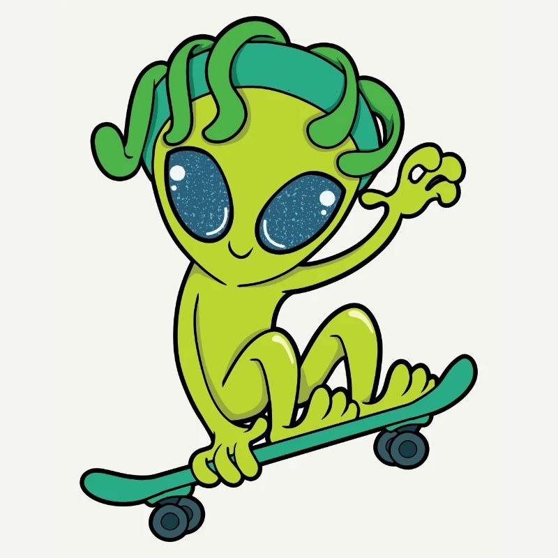 Skateboard Alien