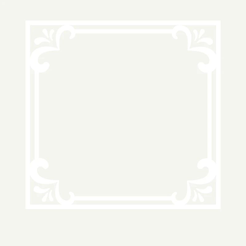 Square frame with ornament decoration