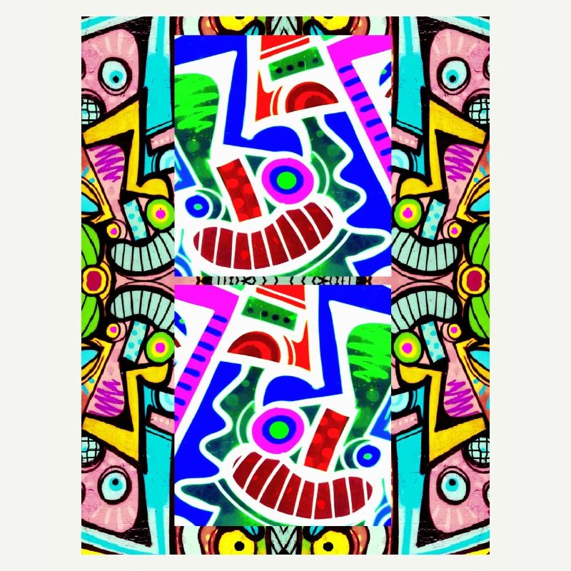 Pop art Pattern Face Graffiti