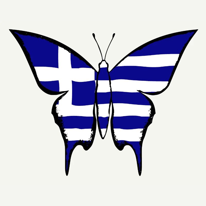 Drapeau de la Grèce papillon