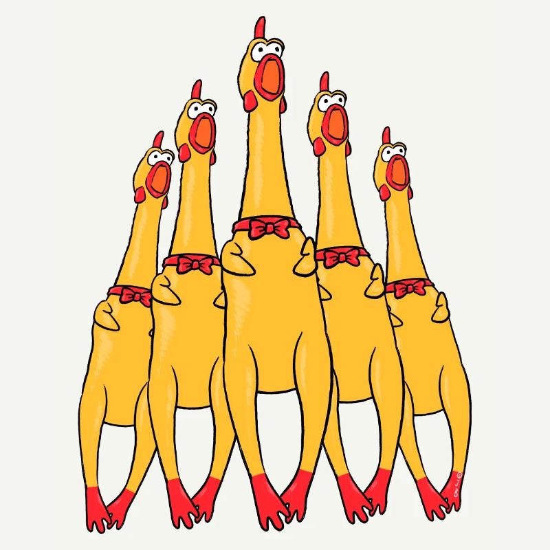 Funny Rubber Chickens