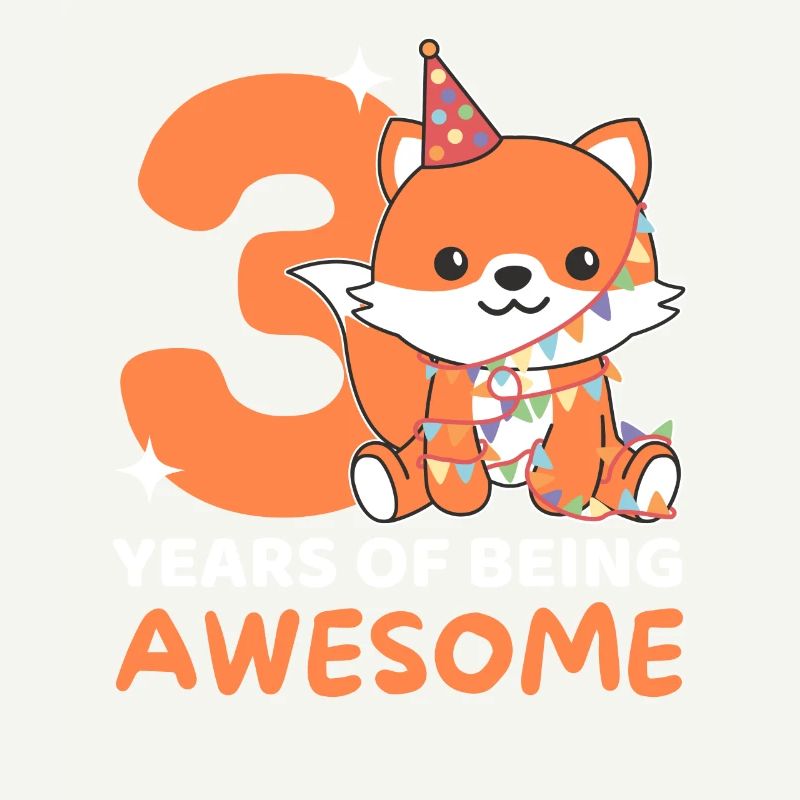 Fox for the 3rd birthday Children three years old