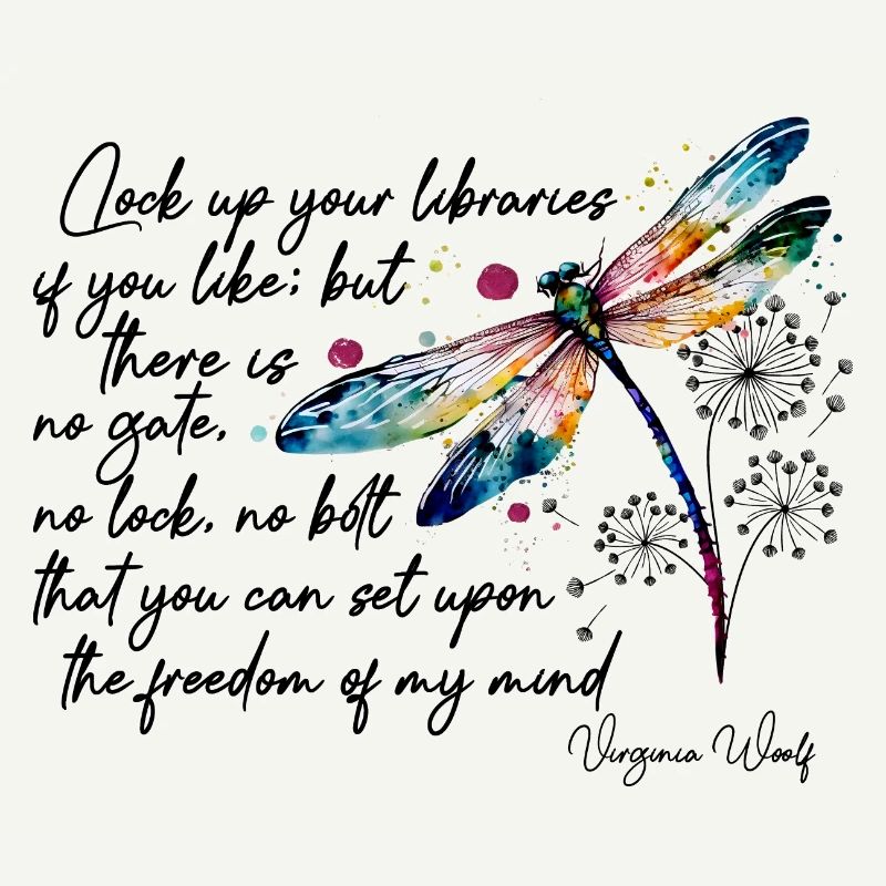 Conception de la citation de la liberté de Virginia Woolf