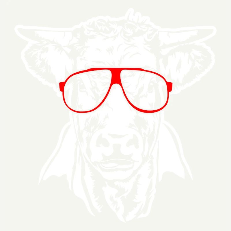 Kuh mit Brille Ochse Bulle Weide Tier Wilsigns
