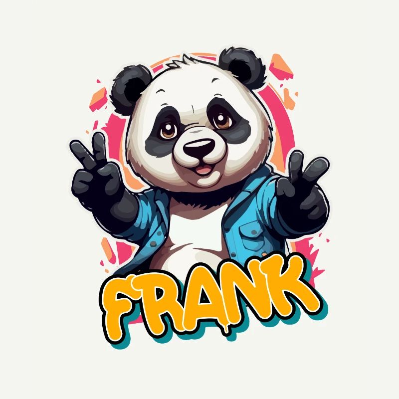 FRANK - Beau nom de garçon avec Cool Panda