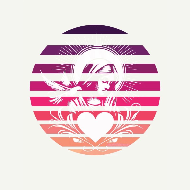 Sinnliches Maria Mutter Gottes Retro Design
